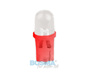 Żarówka Bosma 12V 1Led standard T10 czerwona blister 2 sztuki