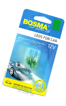 Żarówka Bosma 12v 1*led standard T10 zielone 2 sztuki