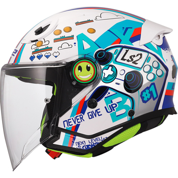 Kask dziecięcy LS2 OF622 Funny II Next Level White homologacja ECE 22.06