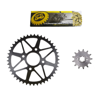 Zestaw napędowy SFR 520H-118 zębatka tył 45z przód 13z cross 250cc