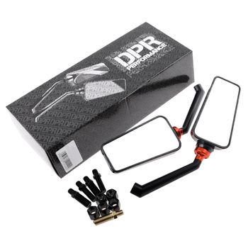 Lusterka uniwersalne M8 M10 carbon połysk solidna konstrukcja DPR Performance