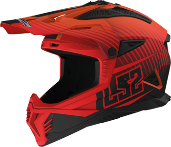 Kask crossowy LS2 MX708 Fast II Duck Matt Orange Red ECE 22.06