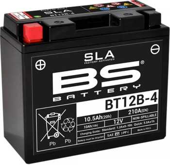 BS akumulator SLA BT12B-4 (YT12B-4) 12V 10Ah Yamaha XJ6 FZ6 Aprilia Ducati