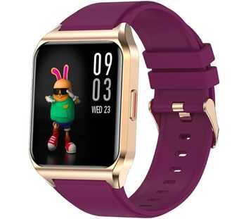 Smartwatch zegarek Rubicon damski RNCE89 złoty fioletowy tryby sportowe SMS