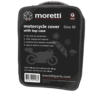 Wytrzymały Pokrowiec Motocyklowy z kufrem Moretti Skuter Motorower M