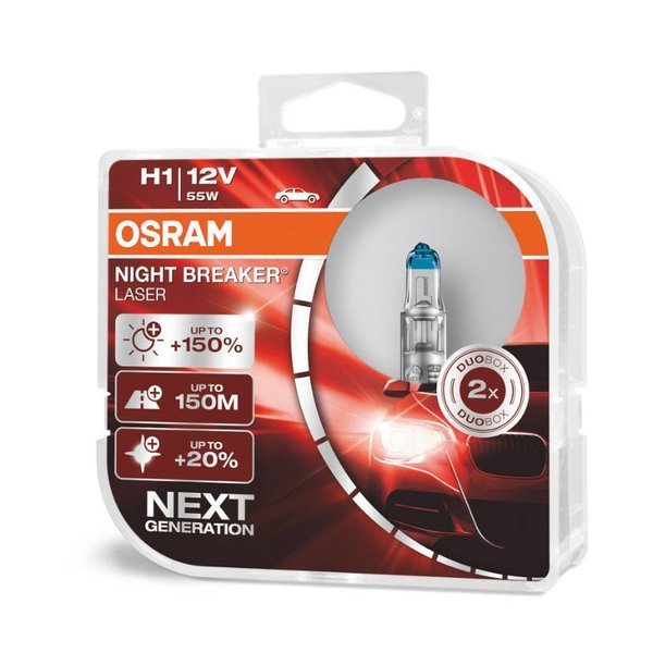 Żarówki Osram H1 12V 55W NIGHT BREAKER LASER +150%