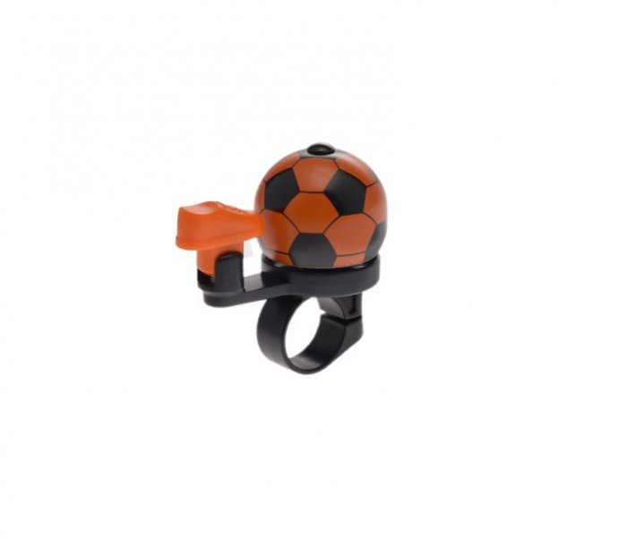 Dzwonek rowerowy piłka pomarańczowy czarny 38mm