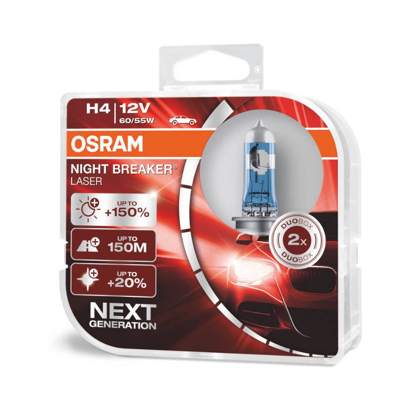 Żarówki Osram H4 12V NIGHT BREAKER LASER +150%