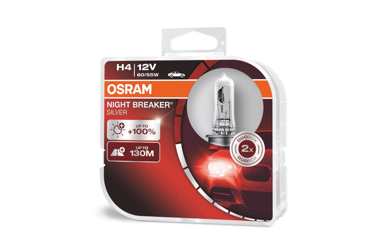 Żarówki Osram H4 12V Night Breaker Silver +100%